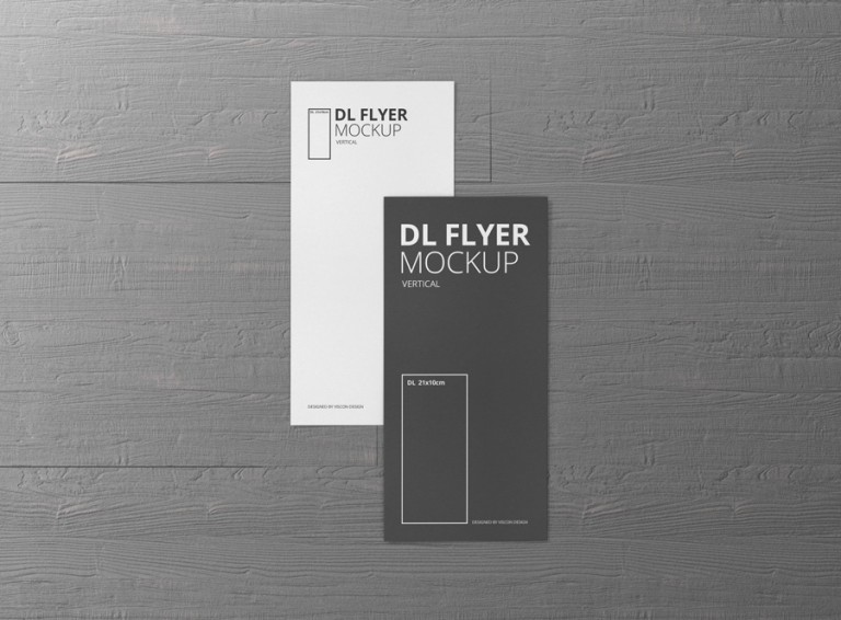 DL Vertical Flyer MockUp Premium and Free Mockups for