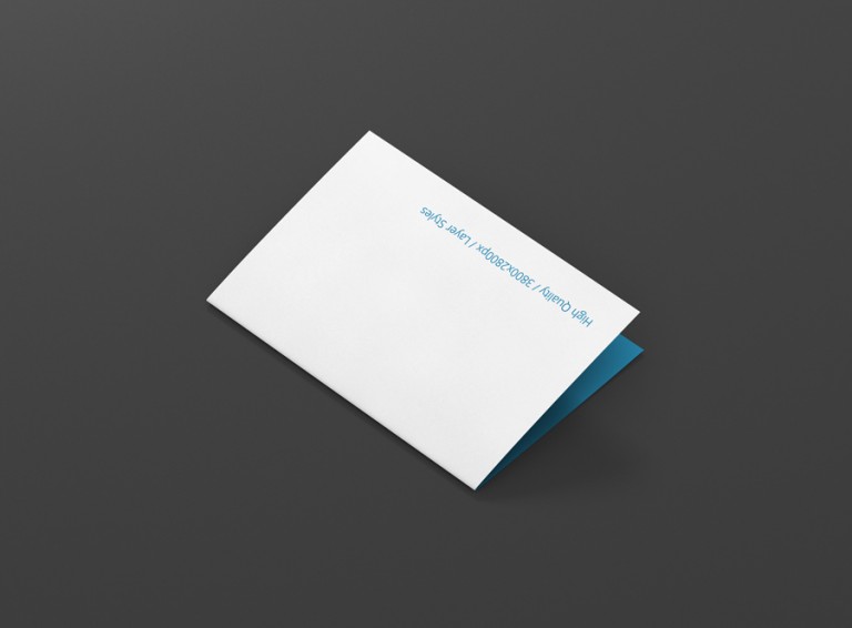Horizontal Folded Business Card MockUp Premium and Free