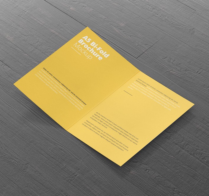 A5 BiFold Brochure Mockup Premium and Free Mockups for