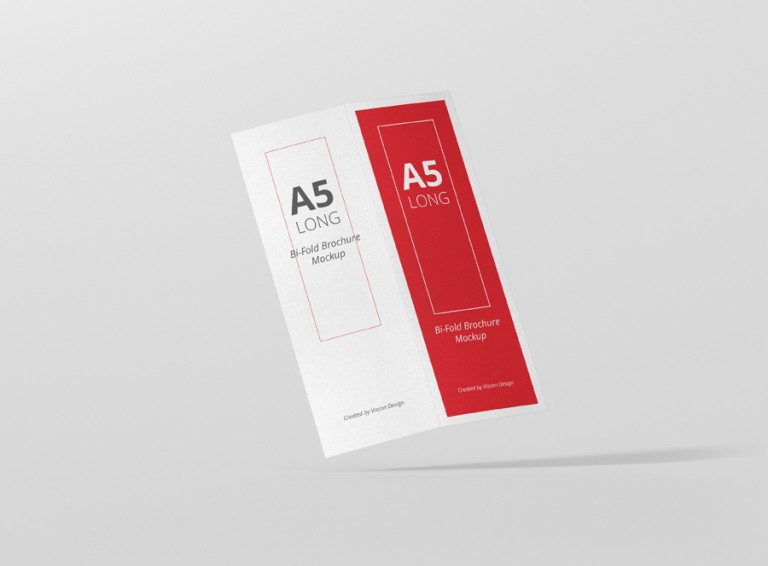 A5 Long Brochure MockUp Premium and Free Mockups for