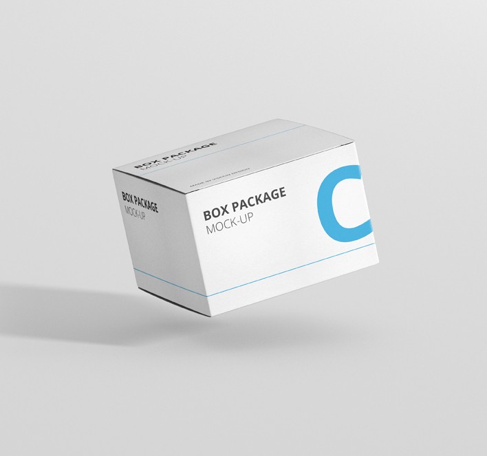 Package Box MockUp Flat Square Premium and Free