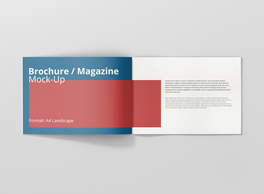 A4 Landscape Brochure Magazine Mock Up Premium And Free Mockups For Your Awesome Projects By Visconbiz