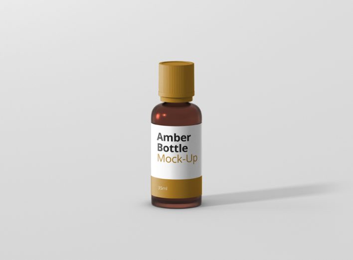 Amber Bottle Mockup
