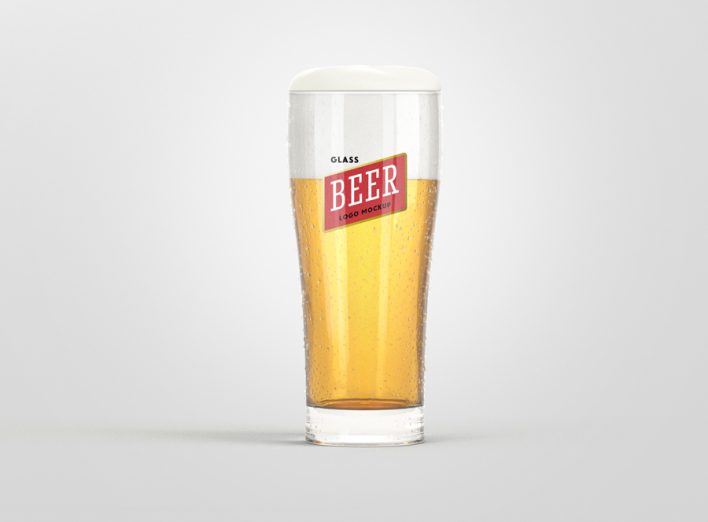 Beer Glass Logo Mockup