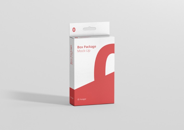 Flat Rectangle Box Mockup Hanger