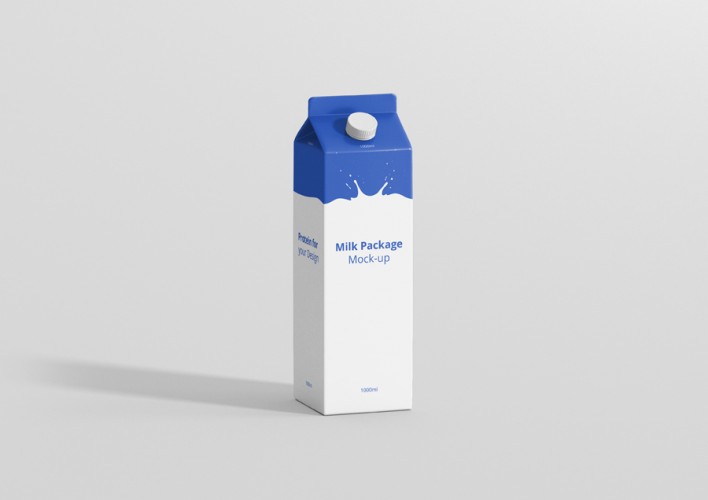 Milk Package Mockup 1l