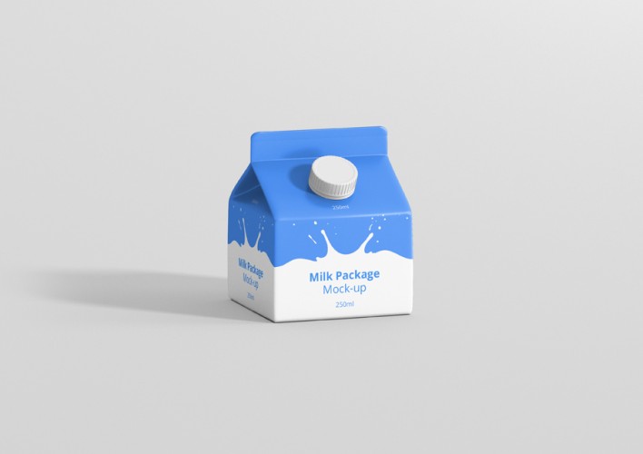 Milk Package Mockup 250ml