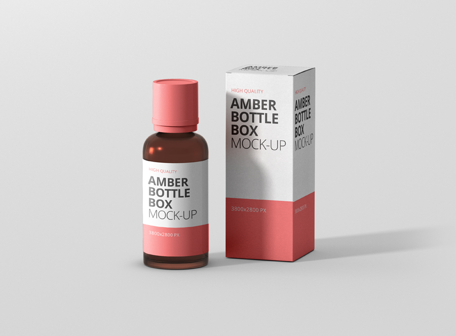 Download Amber Bottle Box Mockup Premium And Free Mockups By Viscon Design PSD Mockup Templates