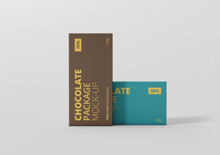 Chocolate Package Box Mockup