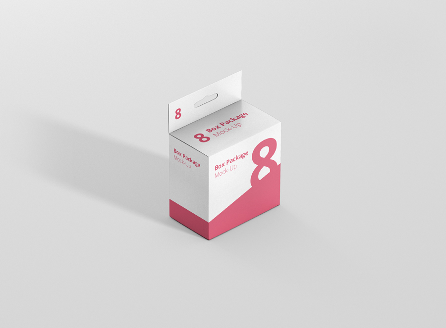 Hanger Box Mockup Slim Square Premium and Free Mockups