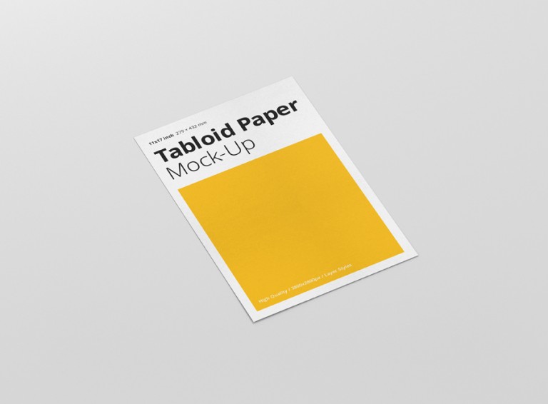 Tabloid Paper Mockup Premium and Free Mockups by Viscon
