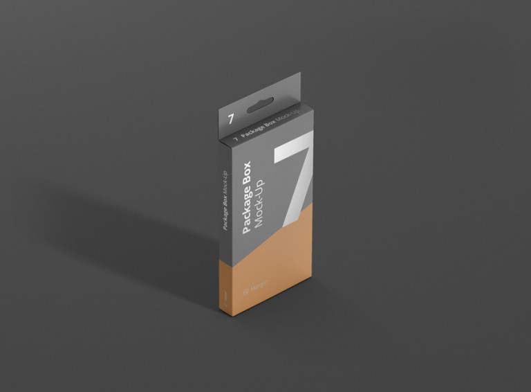 Hanger Box Mockup High Flat Rectangle Premium and Free