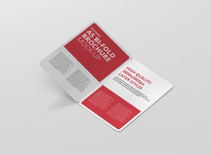 A5 Bi Fold Brochure Mockup
