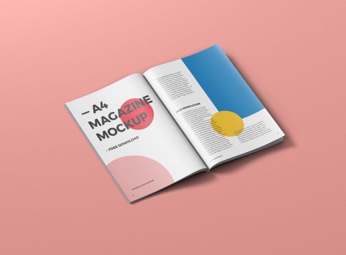 A4 Magazine Mockup Free Download