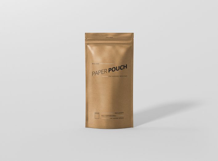 Paper Pouch Bag Mockup Big Size