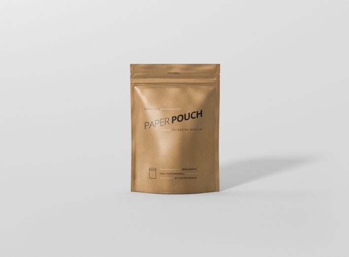 Paper Pouch Bag Mockup Small Size