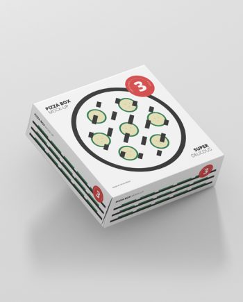 Pizza Box Mockup Triple Pack