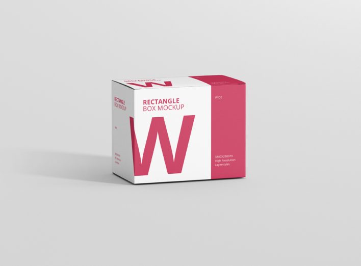 Box Mockup Wide Rectangle Big Size