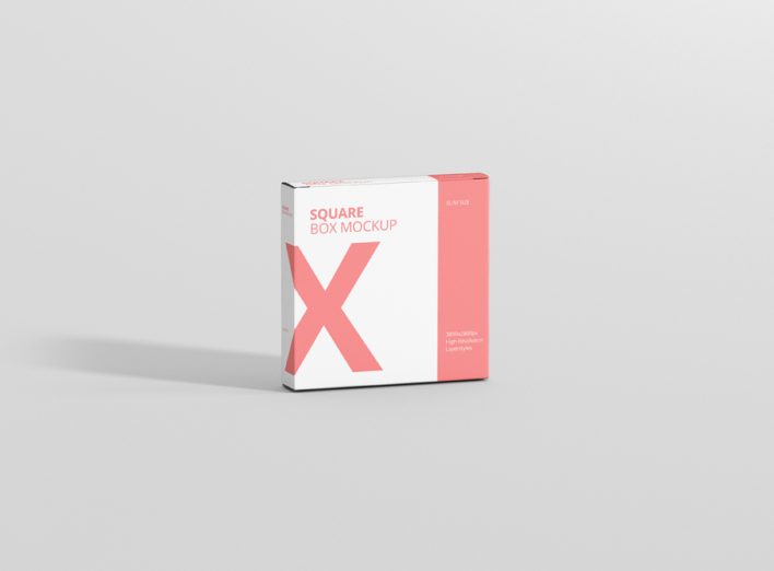 Box Mockup Square Slim Size