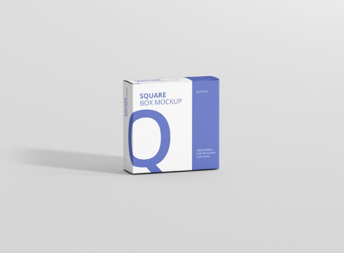 Box Mockup Flat Square