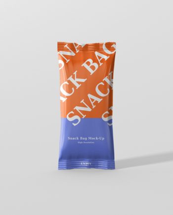 Snack Foil Bag Mockup Slim Size