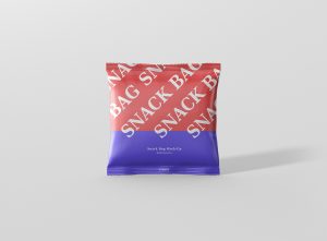 Snack Foil Bag Mockup Square Size
