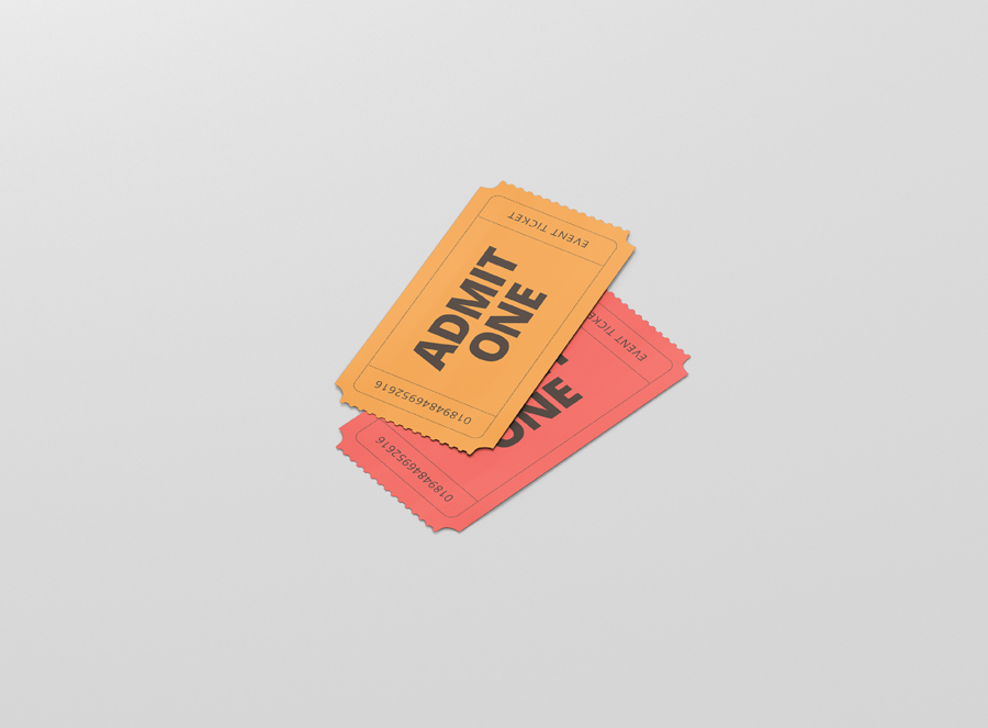 Event Ticket Mockup Small Size