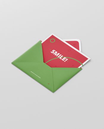 Greeting Card Mockup with Envelope
