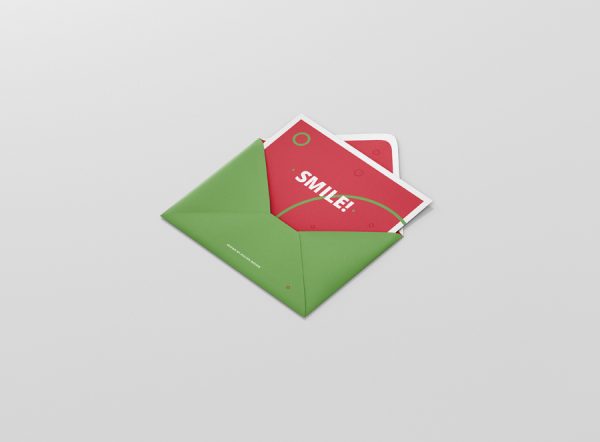 Greeting Card Mockup with Envelope