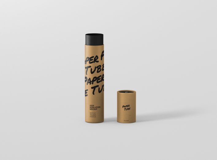 Paper Tube Mockup Slim Long Size